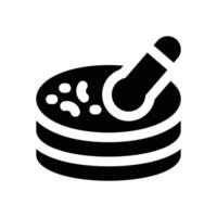 petri dish glyph icon. Strong and solid icon for websites, mobile interfaces, presentations, and visual branding. High quality and easy to edit. vector