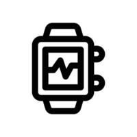 smartwatch line icon. Clean and minimalist icon for websites, mobile apps, presentations, and logos. Fully scalable and customizable for any project. vector