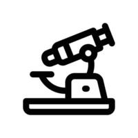 microscope line icon. Clean and minimalist icon for websites, mobile apps, presentations, and logos. Fully scalable and customizable for any project. vector