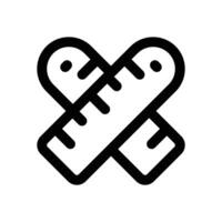 ruller line icon. Clean and minimalist icon for websites, mobile apps, presentations, and logos. Fully scalable and customizable for any project. vector