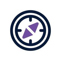 compas dual tone icon. Sleek and modern icon for websites, mobile apps, marketing materials, and corporate design. Fully scalable and ready to use. vector