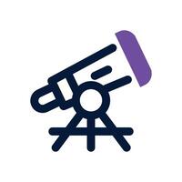 telescope dual tone icon. Sleek and modern icon for websites, mobile apps, marketing materials, and corporate design. Fully scalable and ready to use. vector