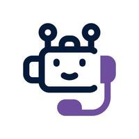 robot dual tone icon. Sleek and modern icon for websites, mobile apps, marketing materials, and corporate design. Fully scalable and ready to use. vector