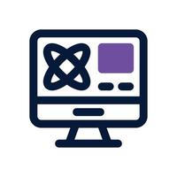 computer science dual tone icon. Sleek and modern icon for websites, mobile apps, marketing materials, and corporate design. Fully scalable and ready to use. vector