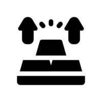 gold glyph icon. Strong and solid icon for websites, mobile interfaces, presentations, and visual branding. High quality and easy to edit. vector