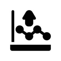 stock market glyph icon. Strong and solid icon for websites, mobile interfaces, presentations, and visual branding. High quality and easy to edit. vector