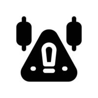 risk glyph icon. Strong and solid icon for websites, mobile interfaces, presentations, and visual branding. High quality and easy to edit. vector