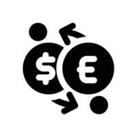 stock exchange glyph icon. Strong and solid icon for websites, mobile interfaces, presentations, and visual branding. High quality and easy to edit. vector