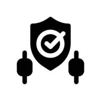 protection glyph icon. Strong and solid icon for websites, mobile interfaces, presentations, and visual branding. High quality and easy to edit. vector