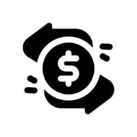 money transfer glyph icon. Strong and solid icon for websites, mobile interfaces, presentations, and visual branding. High quality and easy to edit. vector