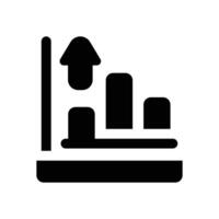 market trend glyph icon. Strong and solid icon for websites, mobile interfaces, presentations, and visual branding. High quality and easy to edit. vector