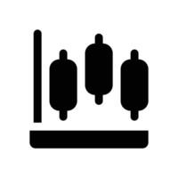 candle stick glyph icon. Strong and solid icon for websites, mobile interfaces, presentations, and visual branding. High quality and easy to edit. vector