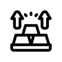 gold line icon. Clean and minimalist icon for websites, mobile apps, presentations, and logos. Fully scalable and customizable for any project. vector