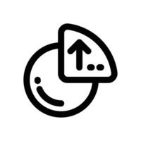 pie chart line icon. Clean and minimalist icon for websites, mobile apps, presentations, and logos. Fully scalable and customizable for any project. vector