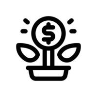 investment line icon. Clean and minimalist icon for websites, mobile apps, presentations, and logos. Fully scalable and customizable for any project. vector