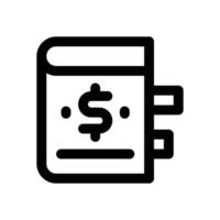 financial book line icon. Clean and minimalist icon for websites, mobile apps, presentations, and logos. Fully scalable and customizable for any project. vector