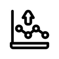 stock market line icon. Clean and minimalist icon for websites, mobile apps, presentations, and logos. Fully scalable and customizable for any project. vector