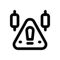 risk line icon. Clean and minimalist icon for websites, mobile apps, presentations, and logos. Fully scalable and customizable for any project. vector