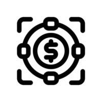 target line icon. Clean and minimalist icon for websites, mobile apps, presentations, and logos. Fully scalable and customizable for any project. vector