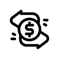 money transfer line icon. Clean and minimalist icon for websites, mobile apps, presentations, and logos. Fully scalable and customizable for any project. vector