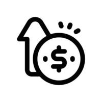 profit line icon. Clean and minimalist icon for websites, mobile apps, presentations, and logos. Fully scalable and customizable for any project. vector