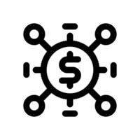 financial network line icon. Clean and minimalist icon for websites, mobile apps, presentations, and logos. Fully scalable and customizable for any project. vector