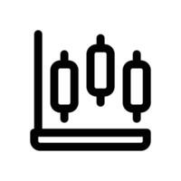 candle stick line icon. Clean and minimalist icon for websites, mobile apps, presentations, and logos. Fully scalable and customizable for any project. vector