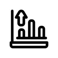 market trend line icon. Clean and minimalist icon for websites, mobile apps, presentations, and logos. Fully scalable and customizable for any project. vector