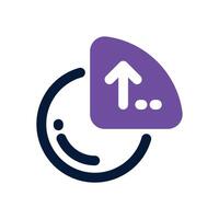 pie chart dual tone icon. Sleek and modern icon for websites, mobile apps, marketing materials, and corporate design. Fully scalable and ready to use. vector