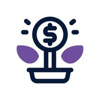 investment dual tone icon. Sleek and modern icon for websites, mobile apps, marketing materials, and corporate design. Fully scalable and ready to use. vector