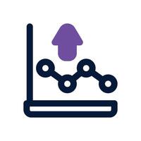 stock market dual tone icon. Sleek and modern icon for websites, mobile apps, marketing materials, and corporate design. Fully scalable and ready to use. vector