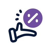 percentage dual tone icon. Sleek and modern icon for websites, mobile apps, marketing materials, and corporate design. Fully scalable and ready to use. vector