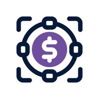 target dual tone icon. Sleek and modern icon for websites, mobile apps, marketing materials, and corporate design. Fully scalable and ready to use. vector