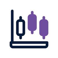 candle stick dual tone icon. Sleek and modern icon for websites, mobile apps, marketing materials, and corporate design. Fully scalable and ready to use. vector