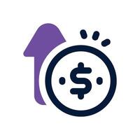 profit dual tone icon. Sleek and modern icon for websites, mobile apps, marketing materials, and corporate design. Fully scalable and ready to use. vector