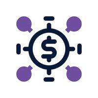 financial network dual tone icon. Sleek and modern icon for websites, mobile apps, marketing materials, and corporate design. Fully scalable and ready to use. vector
