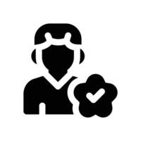 role model glyph icon. Strong and solid icon for websites, mobile interfaces, presentations, and visual branding. High quality and easy to edit. vector