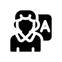 teacher glyph icon. Strong and solid icon for websites, mobile interfaces, presentations, and visual branding. High quality and easy to edit. vector