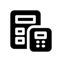 calculator glyph icon. Strong and solid icon for websites, mobile interfaces, presentations, and visual branding. High quality and easy to edit. vector