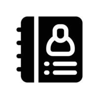 address book glyph icon. Strong and solid icon for websites, mobile interfaces, presentations, and visual branding. High quality and easy to edit. vector