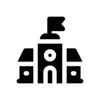 university glyph icon. Strong and solid icon for websites, mobile interfaces, presentations, and visual branding. High quality and easy to edit. vector
