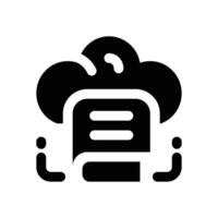 cloud library glyph icon. Strong and solid icon for websites, mobile interfaces, presentations, and visual branding. High quality and easy to edit. vector
