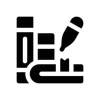 literature glyph icon. Strong and solid icon for websites, mobile interfaces, presentations, and visual branding. High quality and easy to edit. vector