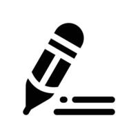 pencil glyph icon. Strong and solid icon for websites, mobile interfaces, presentations, and visual branding. High quality and easy to edit. vector