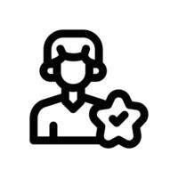 role model line icon. Clean and minimalist icon for websites, mobile apps, presentations, and logos. Fully scalable and customizable for any project. vector