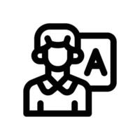 teacher line icon. Clean and minimalist icon for websites, mobile apps, presentations, and logos. Fully scalable and customizable for any project. vector