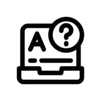 online test line icon. Clean and minimalist icon for websites, mobile apps, presentations, and logos. Fully scalable and customizable for any project. vector