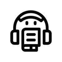 audiobook line icon. Clean and minimalist icon for websites, mobile apps, presentations, and logos. Fully scalable and customizable for any project. vector