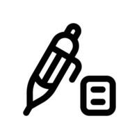 pen line icon. Clean and minimalist icon for websites, mobile apps, presentations, and logos. Fully scalable and customizable for any project. vector