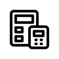 calculator line icon. Clean and minimalist icon for websites, mobile apps, presentations, and logos. Fully scalable and customizable for any project. vector